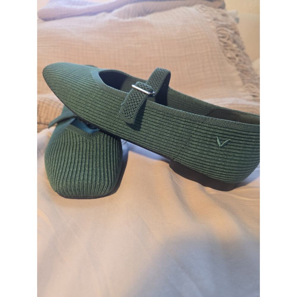 VIVAIA WOMEN’S MARGOT MARY-JANE SQUARE-TOE SHOE FOREST GREEN SIZE 39.5 New
